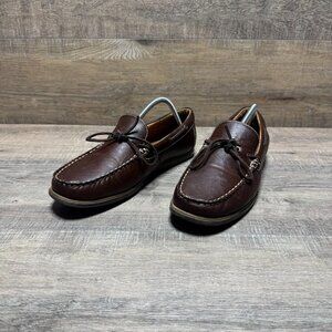Izod Jetty Brown Leather Loafers Men's Size 10.5